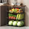 Estante de Almacenamiento de Cocina Cesta para Frutas y Verduras Sala de Estar Estante de Almacenamiento para Juguetes y Snacks Carrito Pequeño Multifuncional de Pie para el Hogar
