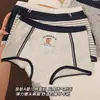 Cueca Boxer Feminina 100% Algodão Sem Costura 10A Antibacteriana Gancho Estendido Cintura Média Algodão Integral Tipo Urso Britânico a Roupa Íntima
