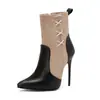 Botas de Caballero y Botines Caña Corta Nuevos 482024 Botas Calle Comercio Exterior Costura 40 Puntiagudo Tacón Alto Talla Grande Botas Negro
