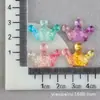 Acessórios de Resina com Glitter Gradiente Acessórios de Cabelo Coroa Grampo de Cabelo Estrela de Cinco Pontas Concha Coração Furo DIY Patch para Sapato