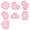 Serie de Conejos con Dibujo Lineal Molde para Galletas 3D Realista Prensa para Galletas Fondant DIY Esencial para Hornear