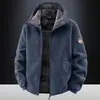 Chaqueta de Polar para Hombre de Otoño e Invierno Más Vendida Chaqueta Gruesa Cálida a Prueba de Frío con Capucha Ropa para Hombre Abrigo Superior Transfronterizo