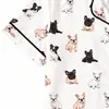 Europa Transfronteiriça Comércio Exterior temu202... Pijama Feminino Manga Curta Calça Longa Estampa de Cachorro Roupa de Casa Venda Direta da Fábrica Atacado
