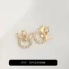 Pingente Kuromi Banhado a Ouro 14K que Preserva a Cor Zircônia Pulseira de Pérola e Cristal Artesanal DIY Acessórios de Joias com Pingentes