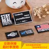 Etiquetas Personalizadas de Plástico PVC Borracha Macia para Fabricantes, Placas Criativas em Inglês, Etiquetas de Couro para Bagagem, Carimbos de Borracha Atacado