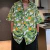 Camisas Retro Florales de Manga Corta Estilo Verano Hong Kong para Hombre y Mujer Estilo Coreano Moderno Pareja Casual Sueltas Playa Camisas Florales