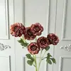 Flores Artificiales: Flor de Peonía Durian de 6 Cabezas para Decoraciones de Boda, Arreglos de Pasillo, Arreglos Florales, Decoración de Hotel y Hogar