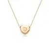 Amazon Transfronterizo Nuevo Diseño Collar con Forma de Corazón Collar de 26 Letras Moda para Mujer Versátil Regalo de Cumpleaños
