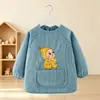 Abrigo para niños bebé anti-vestir impermeable anti-suciedad blusa ropa protectora niñas niños otoño e invierno manga larga babero para bebé falda