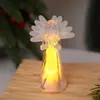 Transfronteiriço Novo LED Luminoso Anjinho Acrílico Cristal Anjo Enfeites Decoração de Natal Anjo Luz Noturna