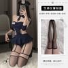 Lencería Sexy Cos Ajustado Juguetón Capitana Policía Pecho Envuelto Uniforme Deseo Puro Minifalda Ajustada a las Caderas Traje de Tentación