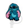 8-10mm Lindo Dibujo Animado Stitch Tapa de Pajita Tapón de Pajita a Prueba de Polvo Cubierta Protectora para Pajita de Vidrio