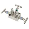 Transmisor de presión diferencial de acero inoxidable 304ss conjunto integrado de tres válvulas válvula de aguja para instrumentación