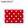Cartera Plegable de Tres Pliegues para Mujer con Lunares Estilo Coreano Diseño Simple Estilo Ins Múltiples Ranuras para Tarjetas Billetera Monedero Venta al por Mayor