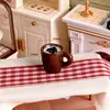 Mini dijes de taza de café de resina estilo retro de sanación, accesorios decorativos DIY hechos a mano, escenografía de caja sorpresa, decoración de fondo