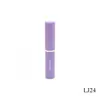 Embalagem de Batom Cosmético com Botão Material Atacado Tubo Vazio de Batom Roxo Redondo Moldado por Injeção