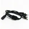 Cabo de alimentação 5521DC, um cabo conector de 4 vias DC macho-fêmea, para conectar fontes de alimentação a câmeras de segurança e luzes LED; disponível em estoque do fabricante
