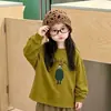 Conjunto de Moda Novo para Meninas para Primavera e Outono com Manga Longa, Novo Conjunto de Moletom com Calça Reta Versátil Casual