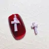Nuevos Accesorios de Uñas Cruzadas Dulces y Frescos a Cuadros Decoraciones de Uñas de Calavera de Color Sólido Versátiles Adornos de Resina para DIY