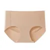 Ropa interior sin costuras tipo base para mujer, fina, de cintura media, invisible, algodón puro, antibacteriana, entrepierna extendida, deportiva, para yoga, transpirable