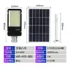 Luminária Pública Solar à Prova d'Água para Exterior Ultra Brilhante Alta Potência Controle Inteligente de Luz Iluminação de Estrada Poste Alto Iluminação de Engenharia