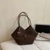 Bolso Cubo de Tote Casual Coreano de Nicho para Mujer, Bolso de Hombro Nuevo de Gran Capacidad, Bolso Vintage para Debajo del Brazo