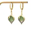 Celebridad en línea pendientes de lágrimas de ángel lujo ligero moda ópalo pendientes de pétalo de alta calidad nicho exquisitos accesorios que combinan con todo