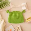 Gorros de Punto Hechos a Mano Estilo Shrek Verde para Otoño e Invierno para Hombres y Mujeres, Disponibles para Venta Transfronteriza
