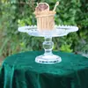 Estante para Cubiertos Plateado y Negro, Soporte de Exhibición para Postres, Mesa de Postres, Soporte de Exhibición Texturizado Estilo Dinero Antiguo de Metal, Plato para Frutas