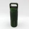Liga de Alumínio Selado Completamente Recipiente à Prova d'Água EDC Equipamento de Sobrevivência ao Ar Livre Caixa de Armazenamento à Prova d'Água Caixa de Armazenamento à Prova d'Água de Topo Plano Frasco de Remédio