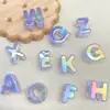 Contas de Letras Acrílicas Coloridas com Revestimento UV Brilhantes Finas para DIY/Pingente de Bolsa de Celular Acessórios de Cabelo Materiais de Joalheria Contas Soltas