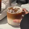 Vaso de Vidrio Simple, Taza de Leche, Vaso para Agua con Gas, Vaso de Jugo Estilo Ins, Vaso para Bebidas Frías, Vaso para Café Helado Latte Americano
