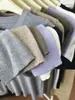 Suéter Base de Seda y Lana para Otoño e Invierno para Mujer, Nuevo Suéter de Punto Versátil, Corte Ajustado, Suave Top Interior de Punto, Top Básico