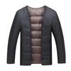 Chaqueta de Invierno Cálida de Plumas de Ganso para Hombre Chaqueta de Plumas Desmontable Cálida para Hombre de Mediana Edad y Personas Mayores Negocios Ligeros para Hombre
