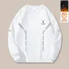 Moletons Masculinos de Outono e Inverno, Camisetas Versáteis Largas Casuais Tendência, Blusas de Gola Redonda, Camisas Base Estilo Veludo Bonitas