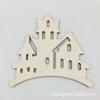 Botones de madera de Halloween decorativos para el festival de los fantasmas, virutas de madera, 10 por paquete