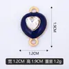 Collar con Colgante Doble de Corazón con Pedrería y Goteo de Aceite, Accesorios para Pulsera, Venta Directa de Fábrica, Se Puede Vender en Lotes Mixtos