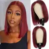 Peruca Bob com Lace Frontal Laranja Curta Lisa Capa de Cabeça com Lace 13*4 Peruca Ondulada com Lace Peruca com Lace
