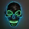 Máscara Luminosa Amazon Fria Transfronteiriça 20.22 milhões Festa de Halloween Máscara de Crânio LED Máscara de Terror