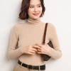 Suéter feminino de lã grossa com gola alta e ajuste fino, explosões transfronteiriças, outono e inverno, blusa de malha justa, suéter de caxemira feminino