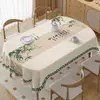 Mantel impermeable y resistente al aceite de PU más vendido, sin lavado, en Europa Central, con un diseño lujoso y elegante con nuevo bordado estilo chino y forma cuadrada