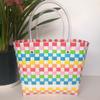 Cesta de Mimbre Tejido de PVC Bolsa de Regalo, Directo de Fábrica, Al por Mayor en Stock, Gran Capacidad, Engrosada, Bolsa de Regalo Multicolor