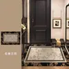Alfombra de Piso de Terciopelo de Cristal Retro para Entrada del Hogar, Felpudo Raspador de Lodo y Eliminador de Suciedad, Fácil de Mantener, Resistente a las Manchas, Felpudo Antideslizante para Puerta de Entrada