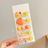 Pinzas para el pelo de colores dulces para niñas, Accesorios para el pelo de animales de dibujos animados y flores, Set de pinzas lindas y no dañinas para el flequillo