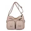 Bolso Cruzado de Cuero Lavado Estilo Nuevo 2026 para Mujer, Bolso de Hombro de Moda para Mujer, Bolso para Mamá Estilo Retro de Mediana Edad