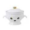 Vajilla de cuenco nido de pájaro, estofado impermeable, ginseng de Liao, cuenco de abulón, plato, Vajilla de arroz, vajilla con calentamiento de vela