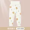 Pantalones Gruesos Cálidos de Cintura Alta para Primavera y Otoño para Niños y Niñas, Pantalones de Dormir de Algodón Puro para Bebé, Leggings de Otoño e Invierno