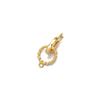 Plata de ley S925 giro doble anillo hebilla collar de perlas de cristal hebilla de cierre accesorios pulsera de cuentas DIY hebilla de conexión