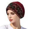 Sombrero pequeño versátil de encaje con cuentas, superventas popular transfronterizo para mujer, gorro de punto para cubrir el cabello decorado con encaje, elegante y con estilo