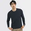 Camiseta de Manga Larga para Hombre de Algodón Modal Tencel, Nuevo Estilo Otoño 2026, Blanca, Top Versátil de Capa Base para Primavera y Otoño
